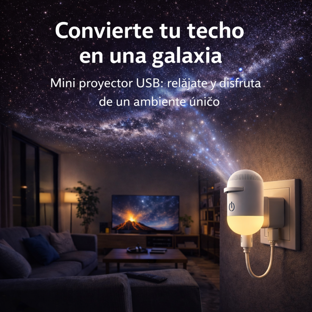Proyector Galaxy 2 en 1 con luz nocturna