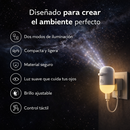 Proyector Galaxy 2 en 1 con luz nocturna