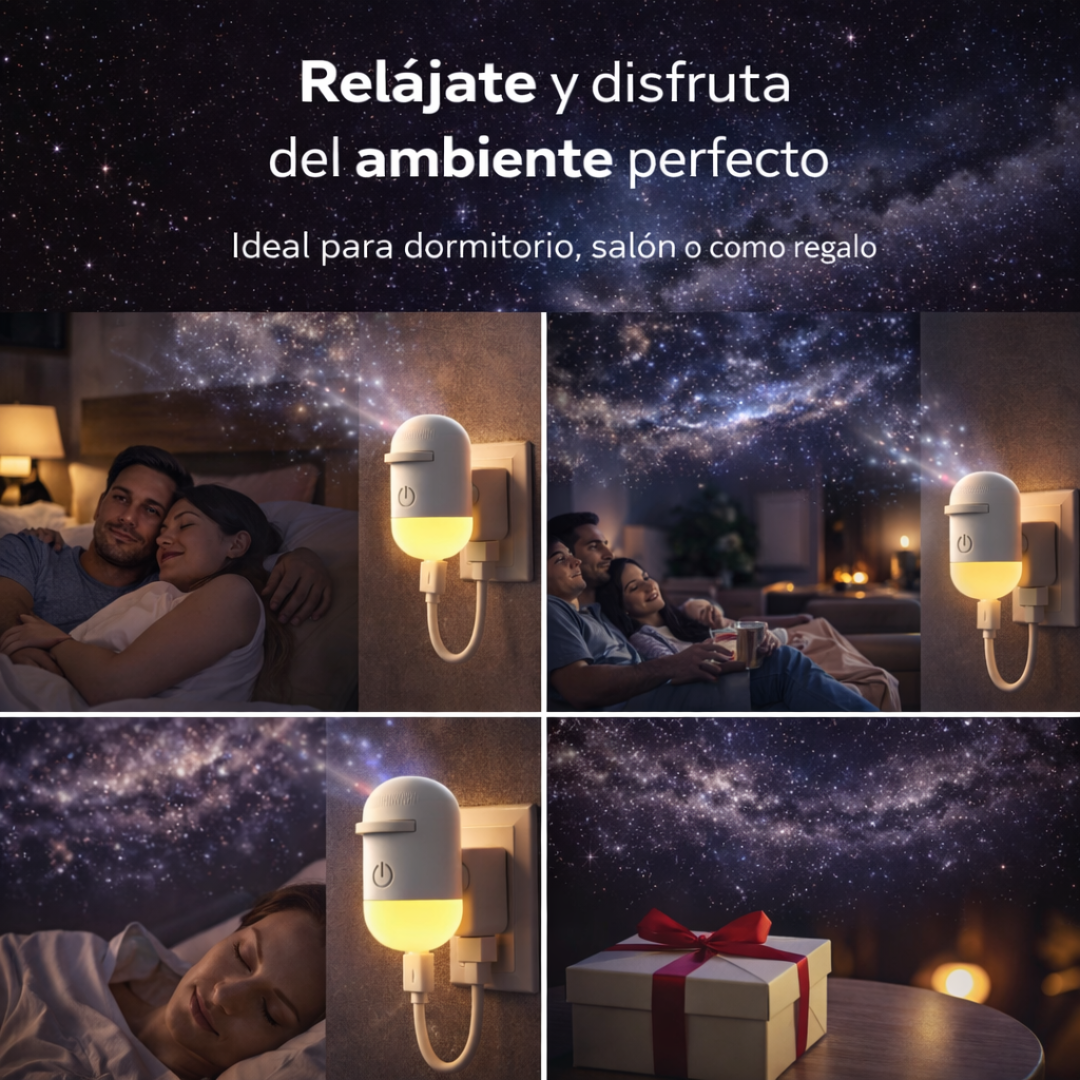 Proyector Galaxy 2 en 1 con luz nocturna